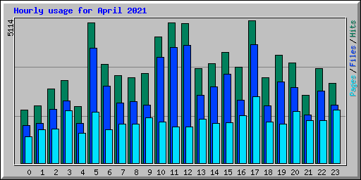 Hourly usage for April 2021