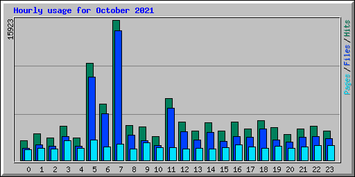 Hourly usage for October 2021